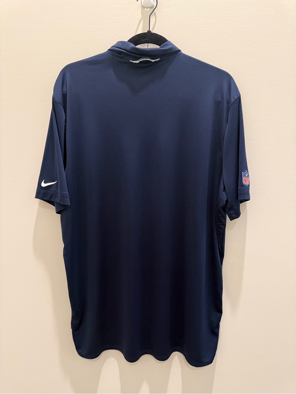 Dallas Cowboys Polo Shirt Men’s XL Blue Striped Nike Dri fit Football NFL - Picture 6 of 7